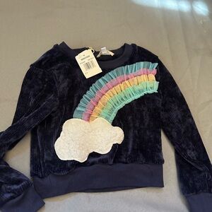 Truly Me Blue Rainbow Sweatshirt velvet